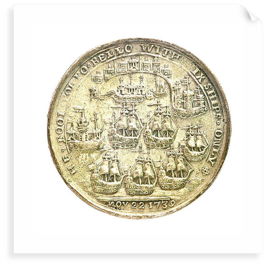 Medal commemorating Admiral Edward Vernon (1684-1757) and the capture of Porto Bello, 1739; reverse by unknown