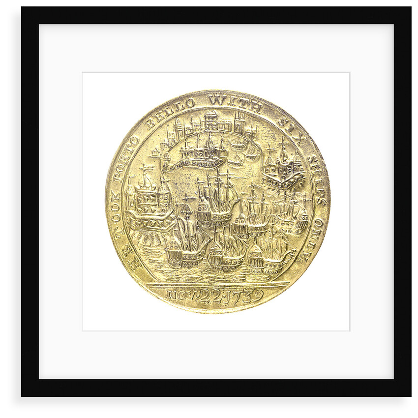 Medal commemorating Admiral Edward Vernon (1684-1757) and the capture of Porto Bello, 1739; reverse by unknown