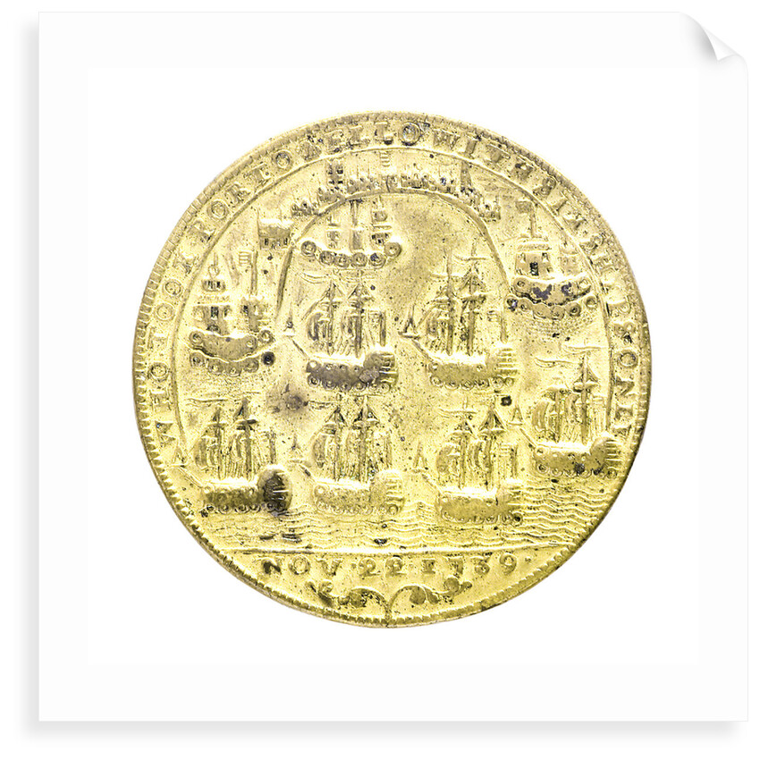 Medal commemorating Admiral Edward Vernon (1684-1757) and the capture of Porto Bello, 1739; reverse by unknown
