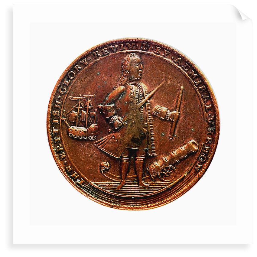 Medal commemorating Admiral Edward Vernon (1684-1757) and the capture of Porto Bello, 1739; obverse by unknown