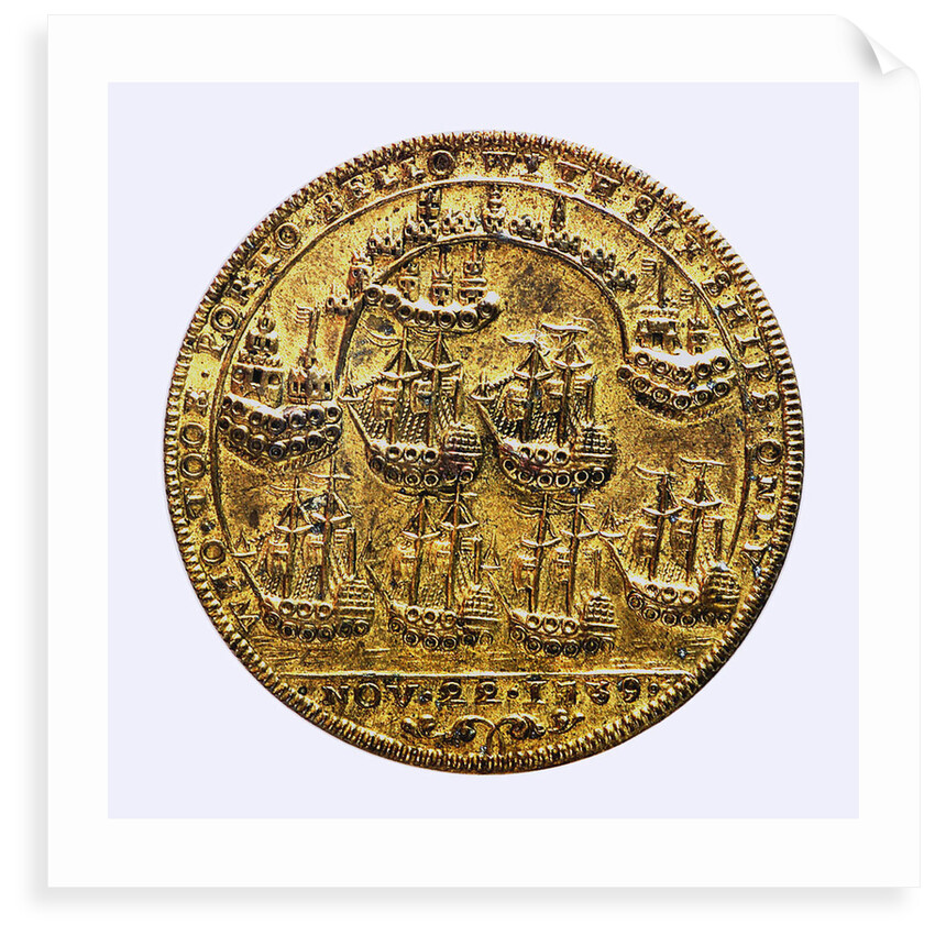 Medal commemorating Admiral Edward Vernon (1684-1757) and the capture of Porto Bello, 1739; reverse by Unknown