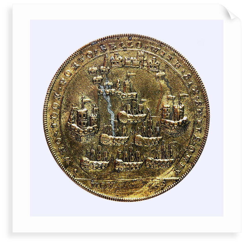 Medal commemorating Admiral Edward Vernon (1684-1757) and the capture of Porto Bello, 1739; reverse by unknown