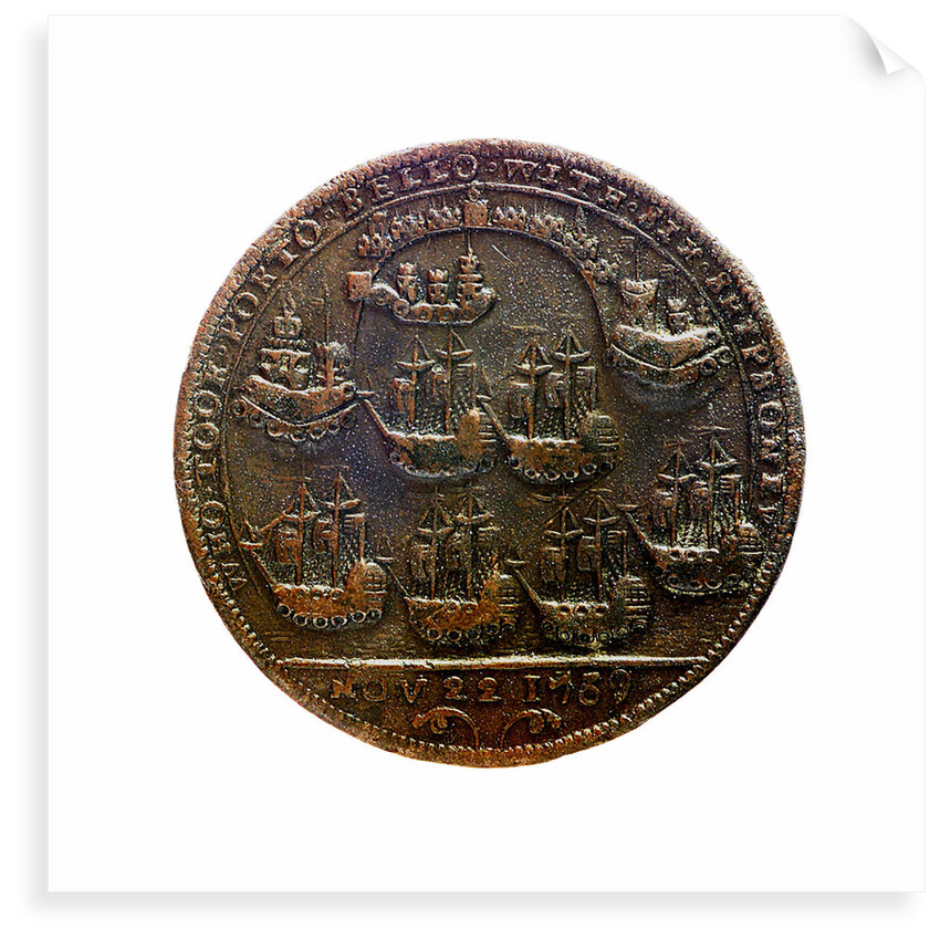Medal commemorating Admiral Edward Vernon (1684-1757) and the capture of Porto Bello, 1739; reverse by Unknown