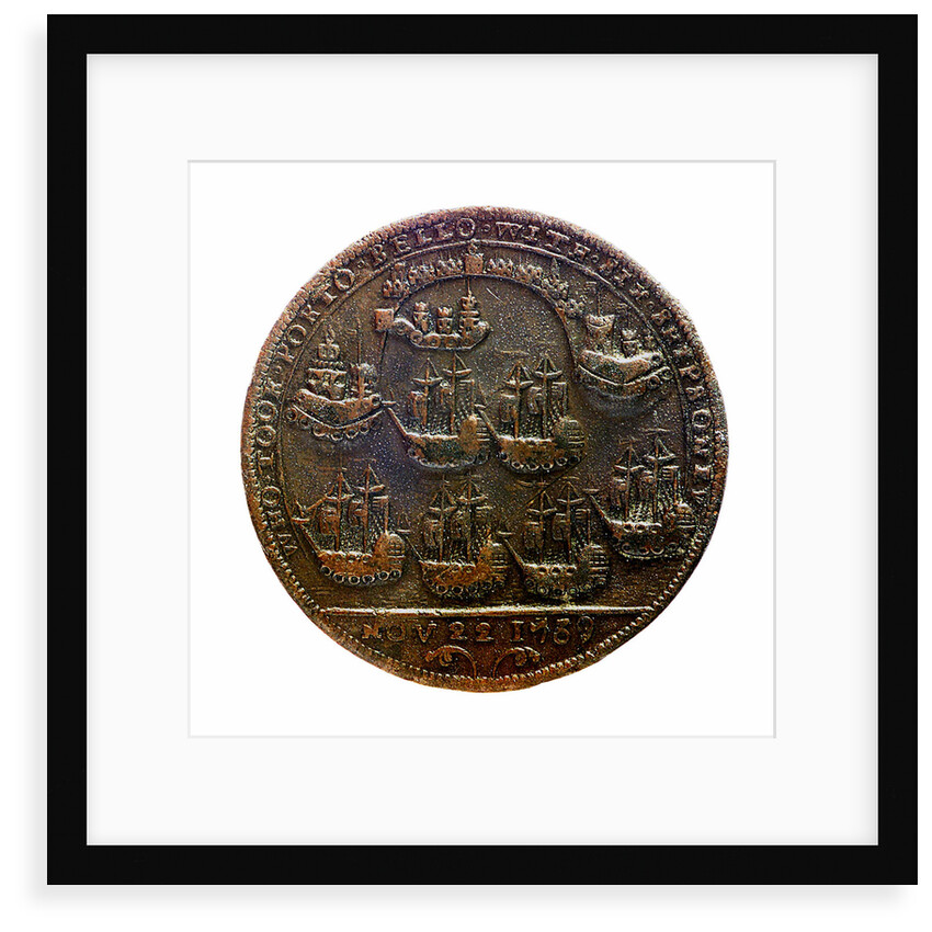Medal commemorating Admiral Edward Vernon (1684-1757) and the capture of Porto Bello, 1739; reverse by Unknown