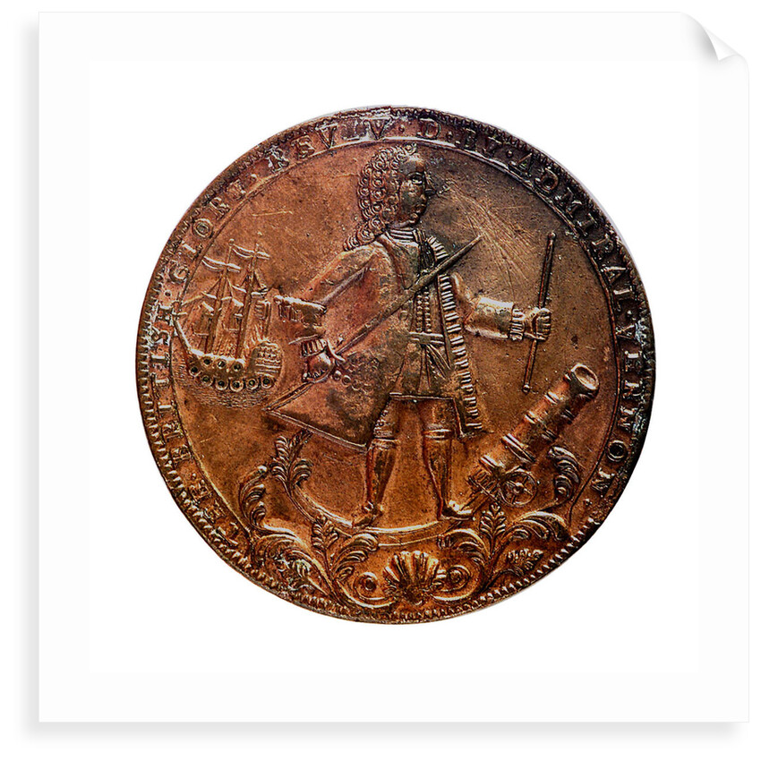 Medal commemorating Admiral Edward Vernon (1684-1757) and the capture of Porto Bello, 1739; obverse by unknown
