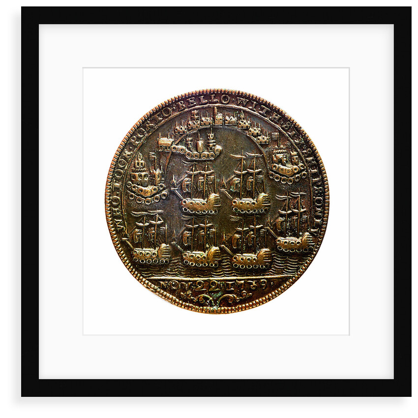 Medal commemorating Admiral Edward Vernon (1684-1757) and the capture of Porto Bello, 1739; reverse by unknown