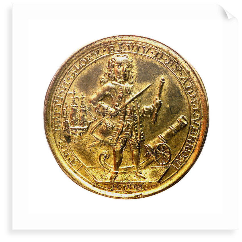 Medal commemorating Admiral Edward Vernon (1684-1757) and the capture of Porto Bello, 1739; obverse by I. Giles