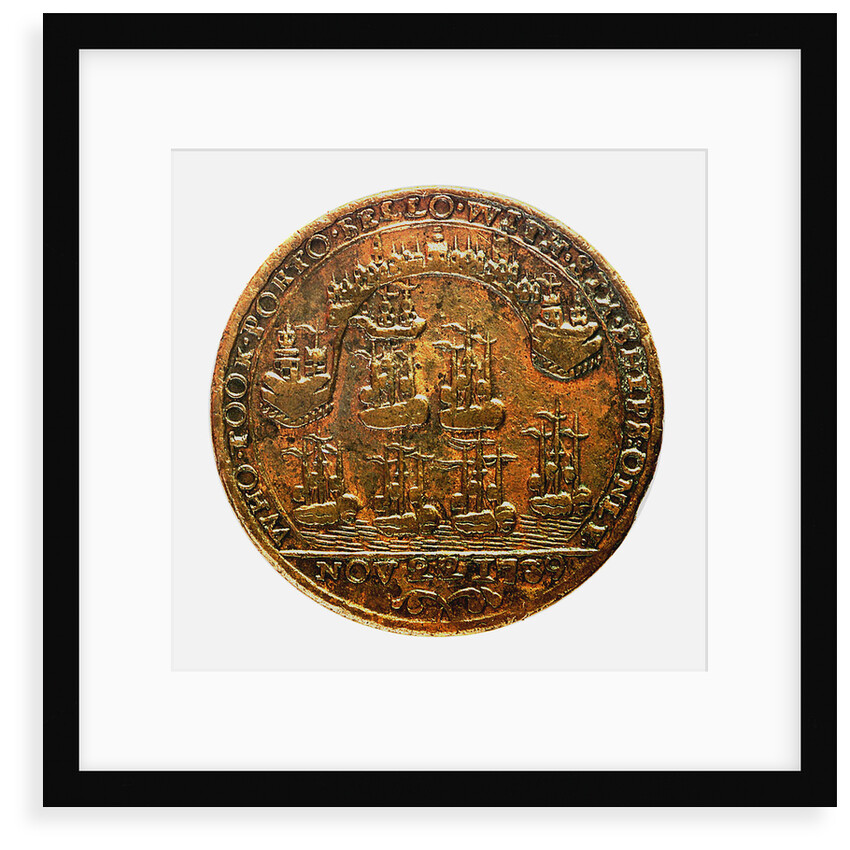 Medal commemorating Admiral Edward Vernon (1684-1757) and the capture of Porto Bello, 1739; reverse by unknown