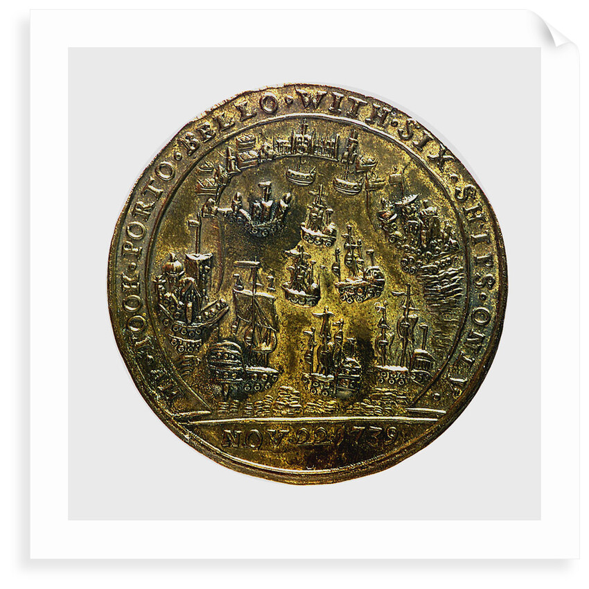 Medal commemorating Admiral Edward Vernon (1684-1757) and the capture of Porto Bello, 1739; reverse by unknown
