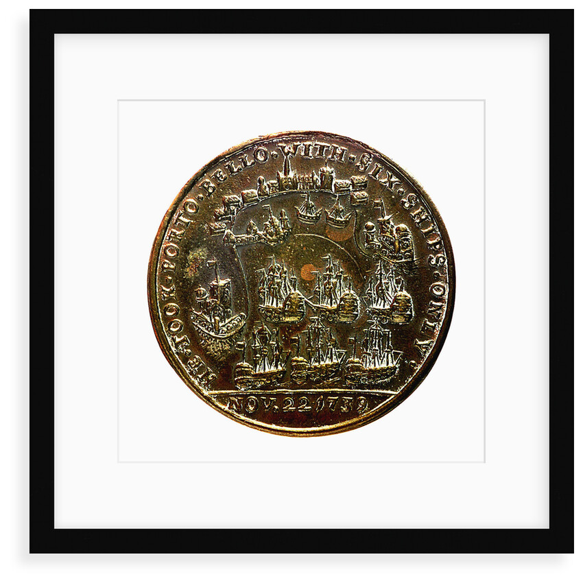 Medal commemorating Admiral Edward Vernon (1684-1757) and the capture of Porto Bello, 1739; reverse by unknown