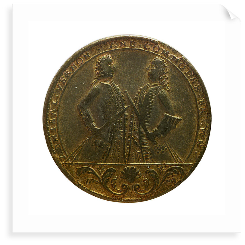 Medal commemorating Admiral Edward Vernon (1684-1757) and the capture of Porto Bello, 1739; obverse by unknown