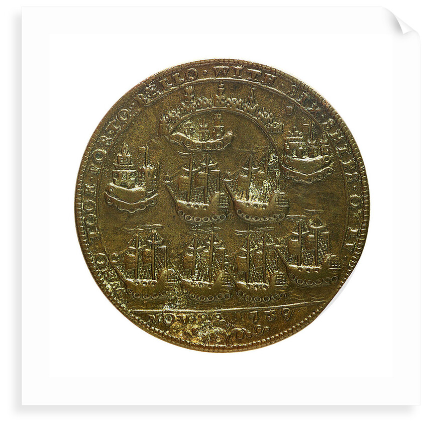 Medal commemorating Admiral Edward Vernon (1684-1757) and the capture of Porto Bello, 1739; reverse by unknown
