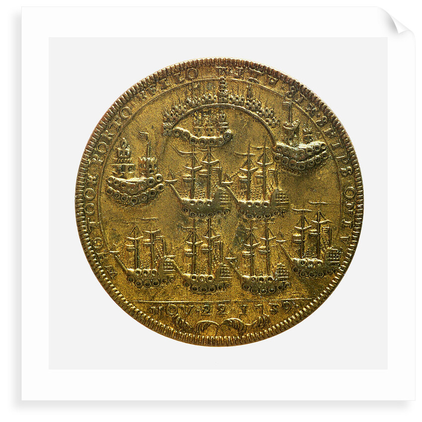 Medal commemorating Admiral Edward Vernon (1684-1757) and the capture of Porto Bello, 1739; reverse by unknown
