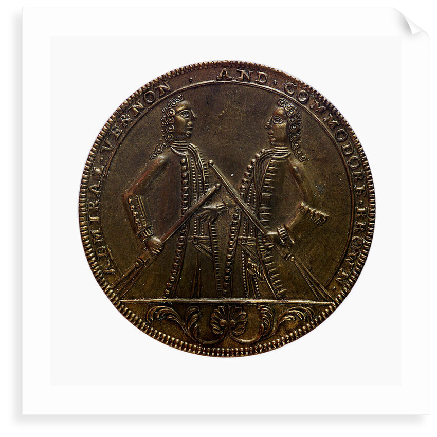 Medal commemorating Admiral Edward Vernon (1684-1757) and the capture of Porto Bello, 1739; obverse by unknown