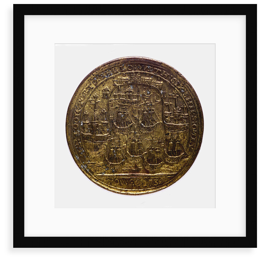 Medal commemorating Admiral Edward Vernon (1684-1757) and the capture of Porto Bello, 1739; reverse by unknown