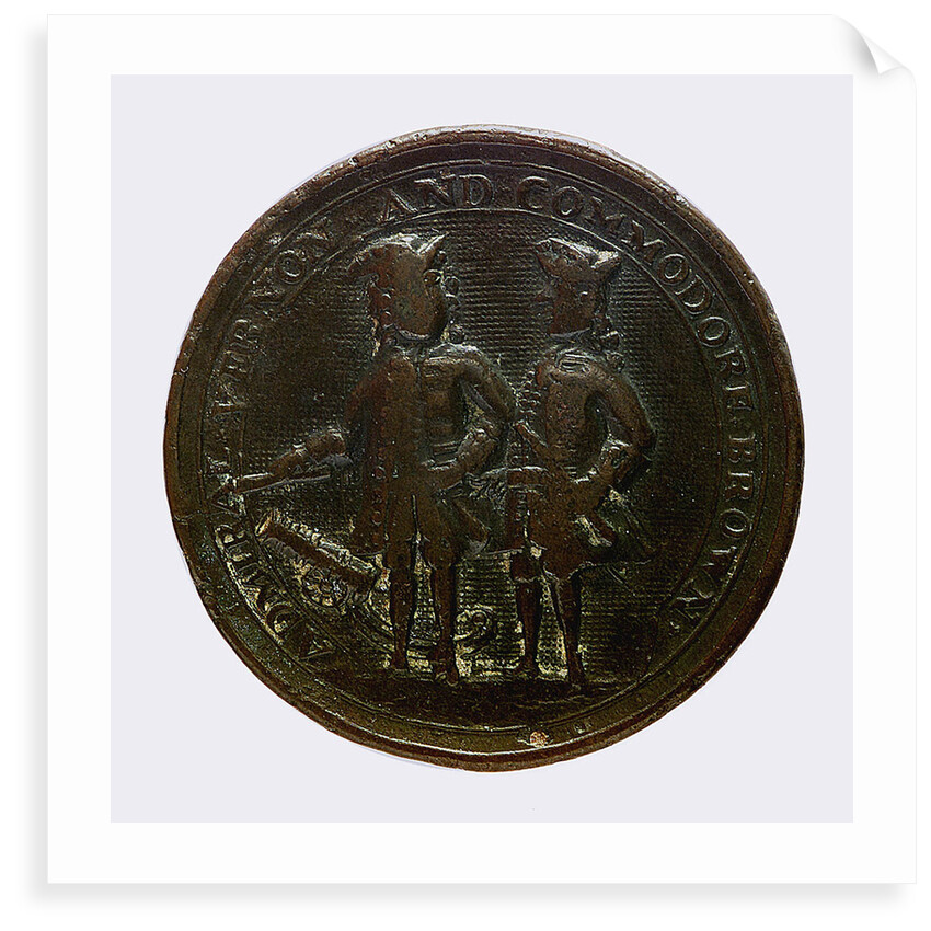 Medal commemorating Admiral Edward Vernon (1684-1757) and the capture of Porto Bello, 1739; obverse by unknown