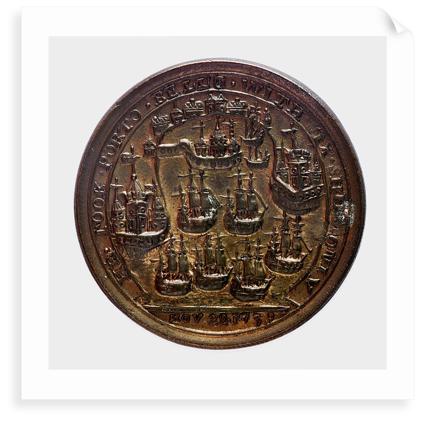 Medal commemorating Admiral Edward Vernon (1684-1757) and the capture of Porto Bello, 1739; reverse by unknown