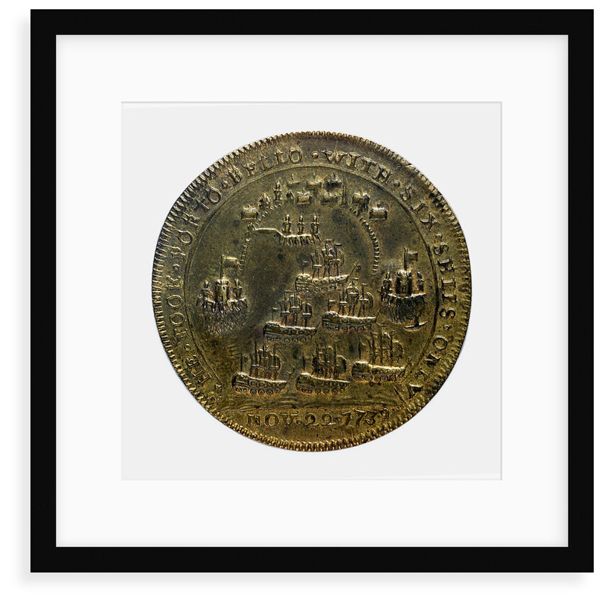 Medal commemorating Admiral Edward Vernon (1684-1757) and the capture of Porto Bello, 1739; reverse by unknown