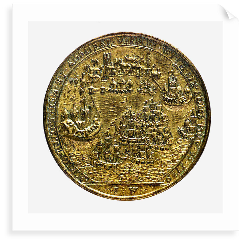 Medal commemorating Admiral Edward Vernon (1684-1757) and the capture of Porto Bello, 1739; reverse by unknown