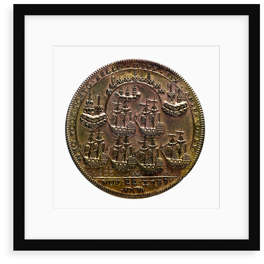 Medal commemorating Admiral Edward Vernon (1684-1757) and the capture of Porto Bello, 1739; reverse by unknown