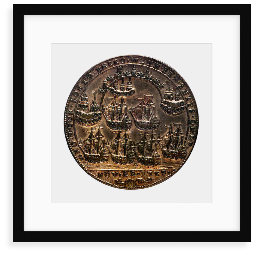 Medal commemorating Admiral Edward Vernon (1684-1757) and the capture of Porto Bello, 1739; reverse by unknown