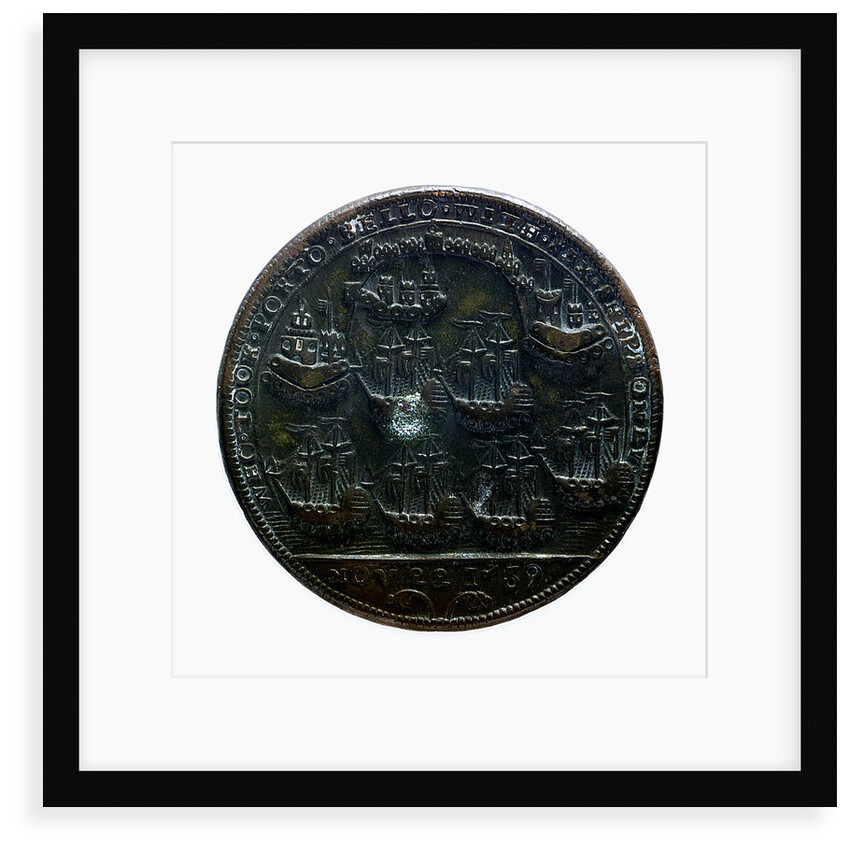 Medal commemorating Admiral Edward Vernon (1684-1757) and the capture of Porto Bello, 1739; reverse by unknown