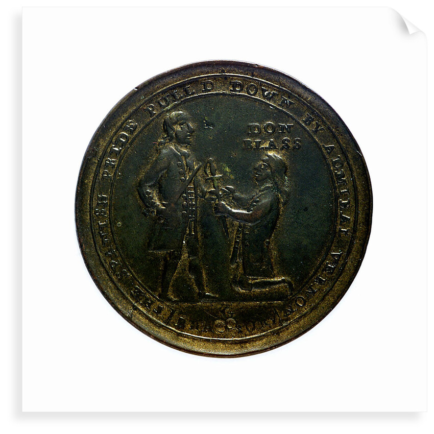 Medal commemorating Admiral Edward Vernon (1684-1757) and the capture of Porto Bello, 1739; obverse by G. Bradbury