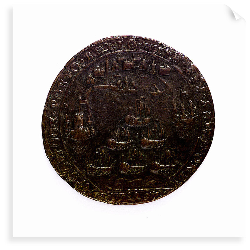 Medal commemorating Admiral Edward Vernon (1684-1757) and the capture of Porto Bello, 1739; reverse by Unknown