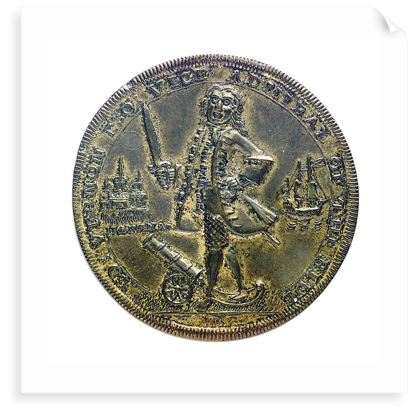 Medal commemorating Vernon's capture of Porto Bello, 1739 and proposed attack on Havana 1741; obverse by unknown