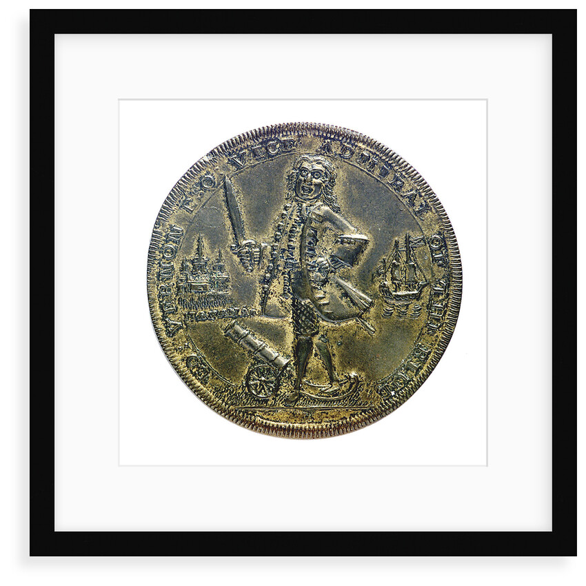 Medal commemorating Vernon's capture of Porto Bello, 1739 and proposed attack on Havana 1741; obverse by unknown