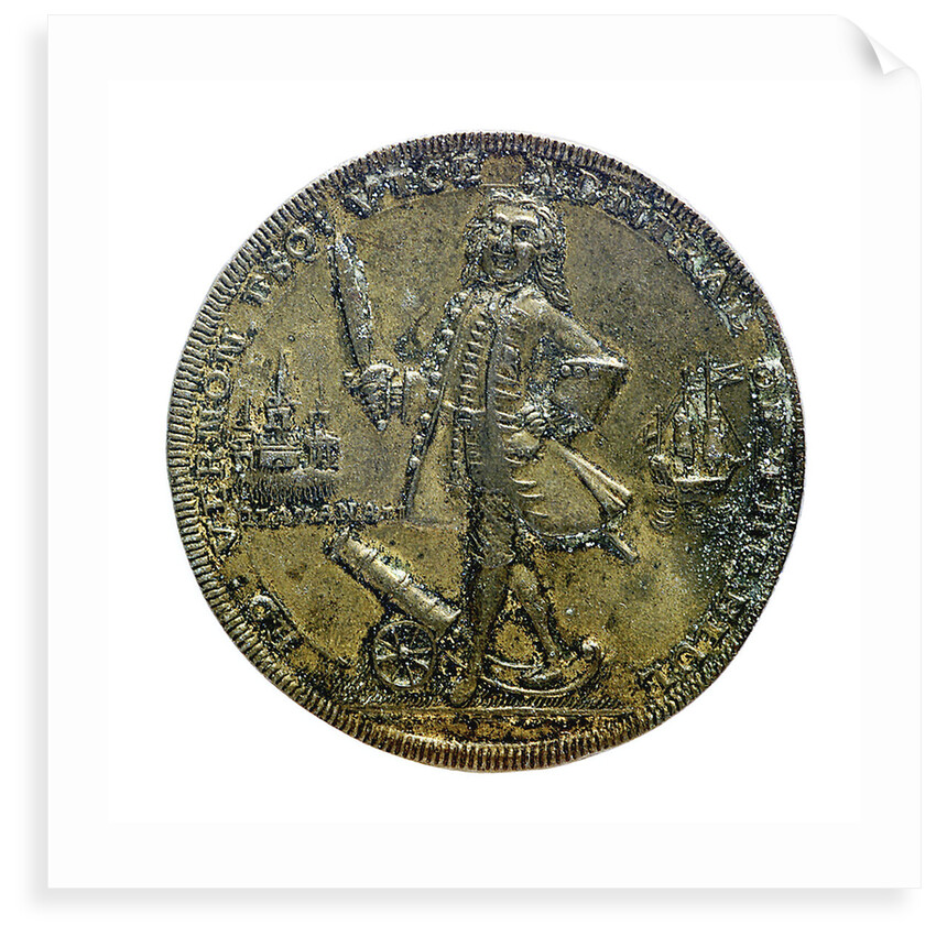 Medal commemorating Vernon's capture of Porto Bello, 1739 and proposed attack on Havana 1741; obverse by unknown