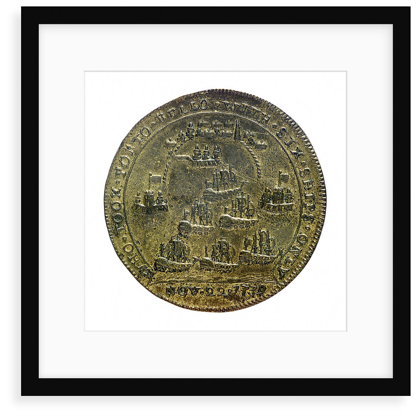 Medal commemorating Vernon's capture of Porto Bello, 1739 and proposed attack on Havana 1741; reverse by Unknown