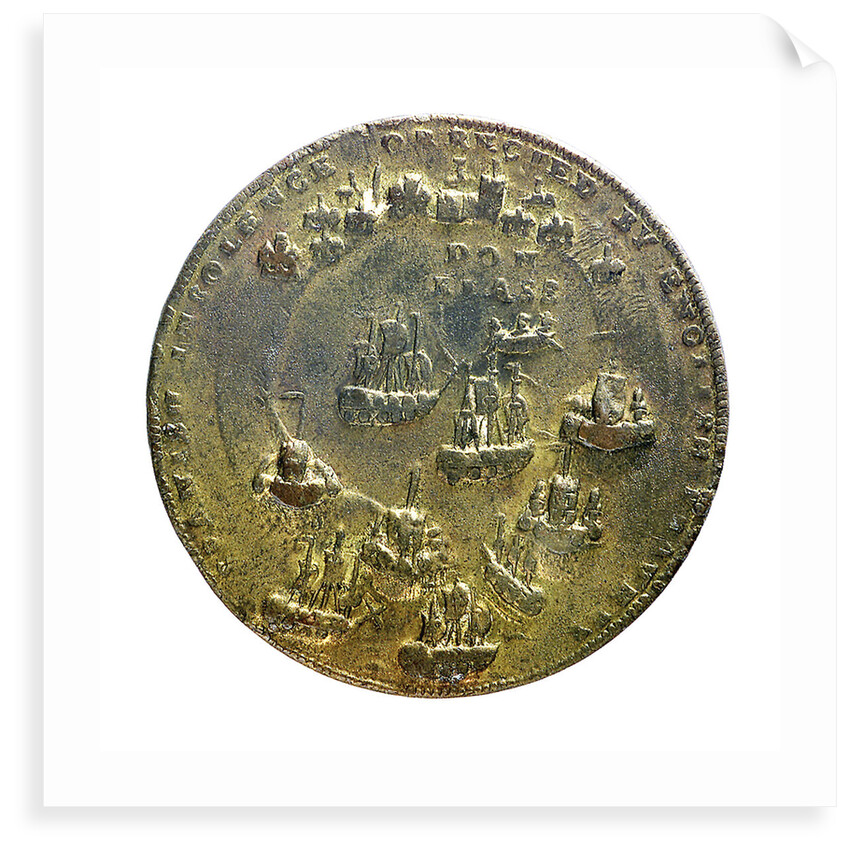 Medal commemorating Admiral Edward Vernon (1684-1757) and Admiral Sir Chaloner Ogle (1681?-1750), the attack on Cartagena, 1741; reverse by Unknown