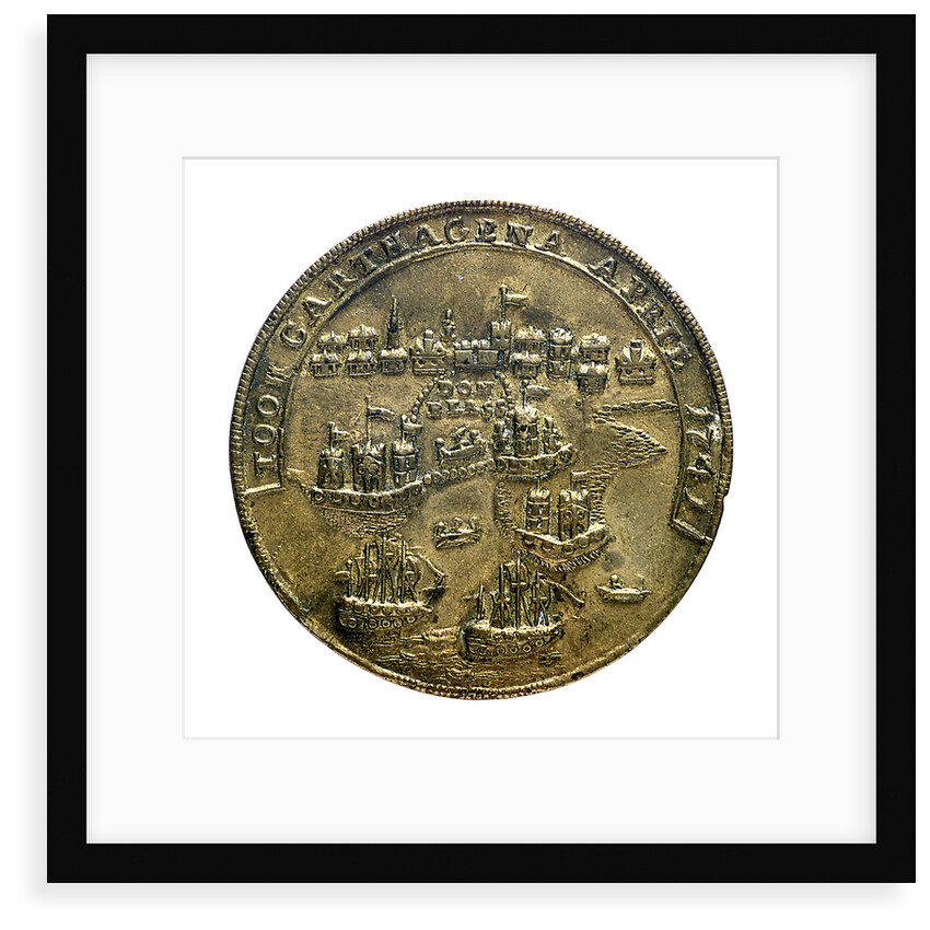 Medal commemorating Admiral Edward Vernon (1684-1757) and Admiral Sir Chaloner Ogle (1681?-1750), the attack on Cartagena, 1741; reverse by unknown