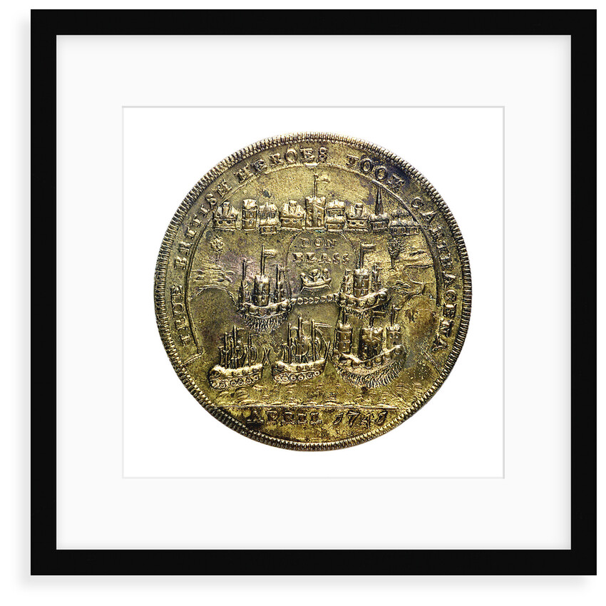 Medal commemorating Admiral Edward Vernon (1684-1757) and Admiral Sir Chaloner Ogle (1681?-1750), the attack on Cartagena, 1741; reverse by unknown