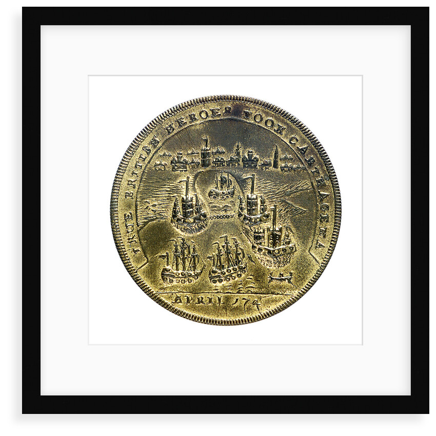 Medal commemorating Admiral Edward Vernon (1684-1757) and Admiral Edward Vernon (1684-1757), the attack on  Cartagena, 1741; reverse by Unknown