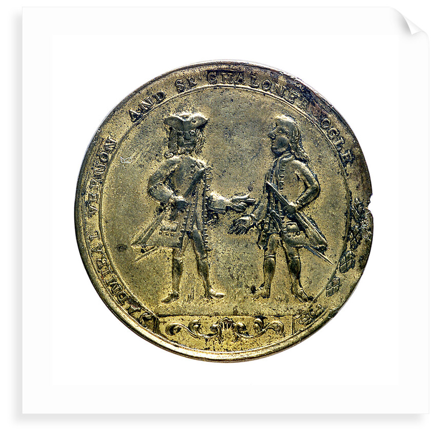 Medal commemorating Admiral Edward Vernon (1684-1757) and Admiral Edward Vernon (1684-1757), the attack on Cartagena, 1741; obverse by unknown