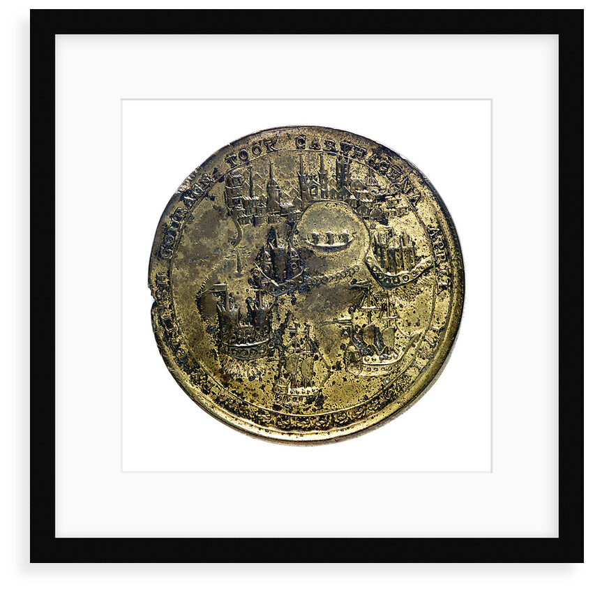 Medal commemorating Admiral Edward Vernon (1684-1757) and Admiral Edward Vernon (1684-1757), the attack on Cartagena, 1741; reverse by unknown