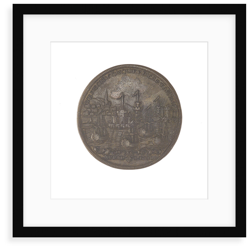 Medal commemorating Admiral Edward Vernon (1684-1757), Admiral Sir Chaloner Ogle (1681?-1750) and General Thomas Wentworth, the attack on Cartagena, 1741 by unknown