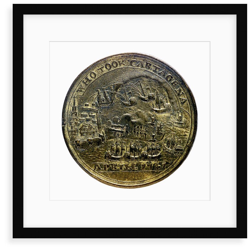 Medal commemorating Admiral Edward Vernon (1684-1757), Admiral Sir Chaloner Ogle (1681?-1750), and General Thomas Wentworth, the attack on Cartagena, 1741; reverse by unknown