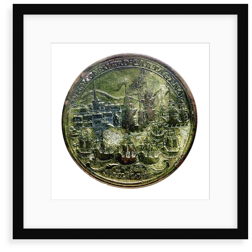 Medal commemorating Admiral Edward Vernon (1684-1757), Admiral Sir Chaloner Ogle (1681?-1750) and General Thomas Wentworth, the attack on Cartagena, 1741; reverse by I. Giles