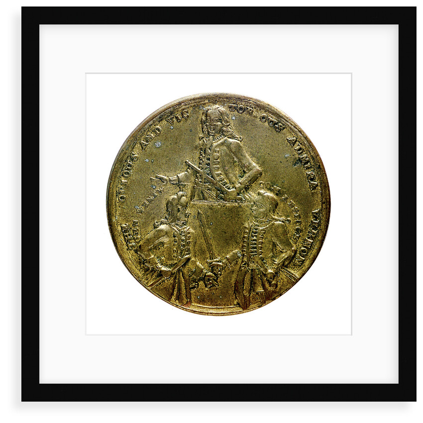 Medal commemorating Admiral Edward Vernon (1684-1757), Admiral Sir Chaloner Ogle (1681?-1750), and General Thomas Wentworth, the attack on Cartagena, 1741; obverse by unknown