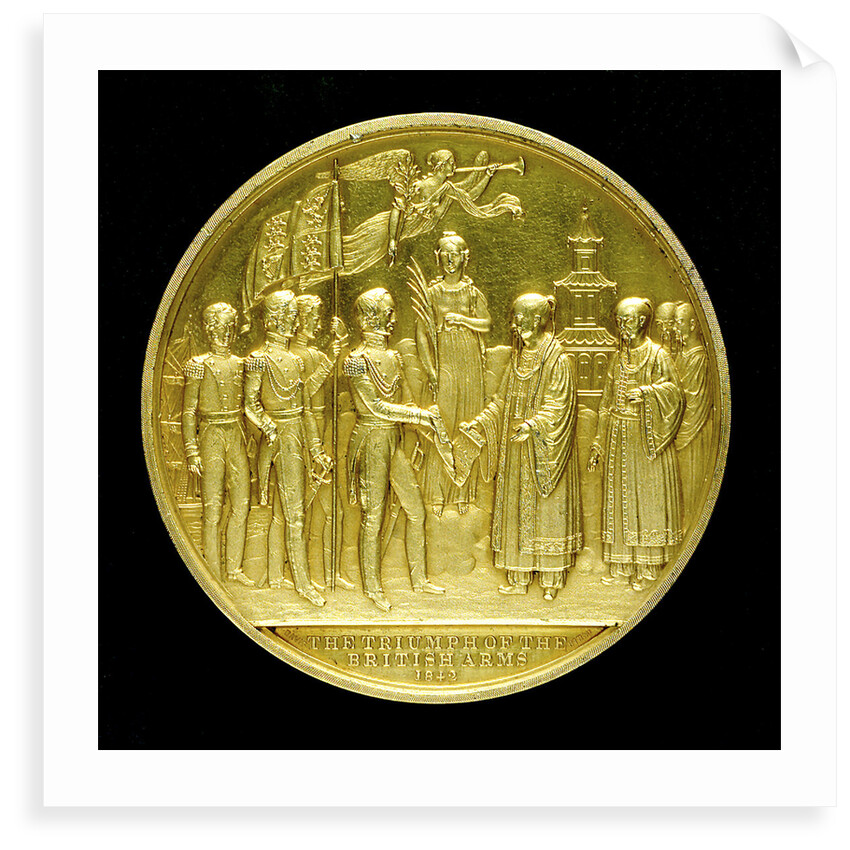 Commemorative medal depicting the end of the war with China, 1842; reverse by Davis