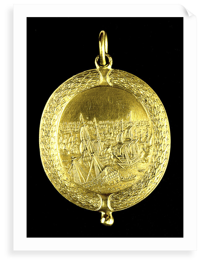 Naval reward medal; reverse by Thomas Simon