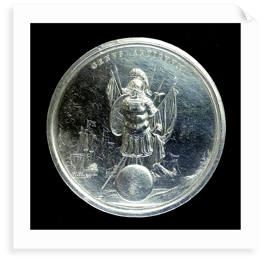Naval reward medal; reverse by J. Roettier
