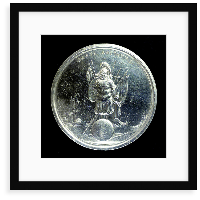 Naval reward medal; reverse by J. Roettier
