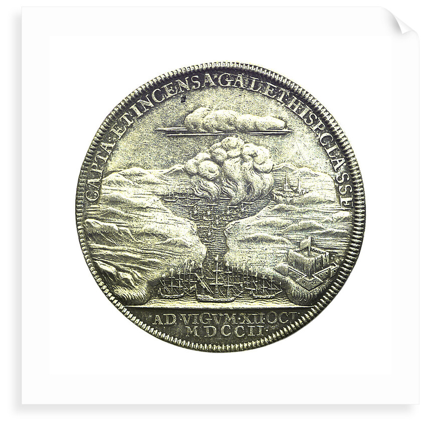 Medal commemorating the Expedition to Vigo Bay, 1702; reverse by J. Croker