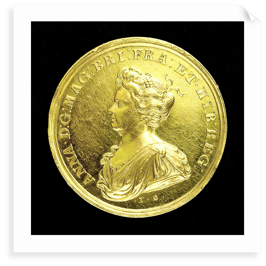 Medal commemorating the capture of Gibraltar and action off Malaga, 1704; obverse by John Croker