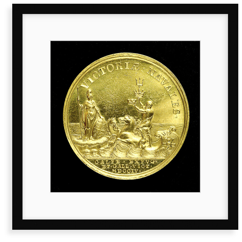Medal commemorating the capture of Gibraltar and action off Malaga, 1704; reverse by John Croker