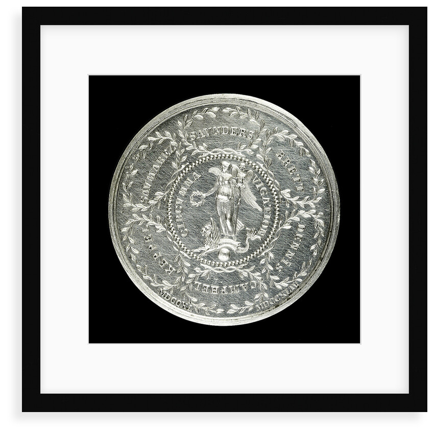 Medal commemorating the Battle of Cape Finisterre and Admiral Lord Anson's voyage, 1740-4; reverse by Thomas Pingo